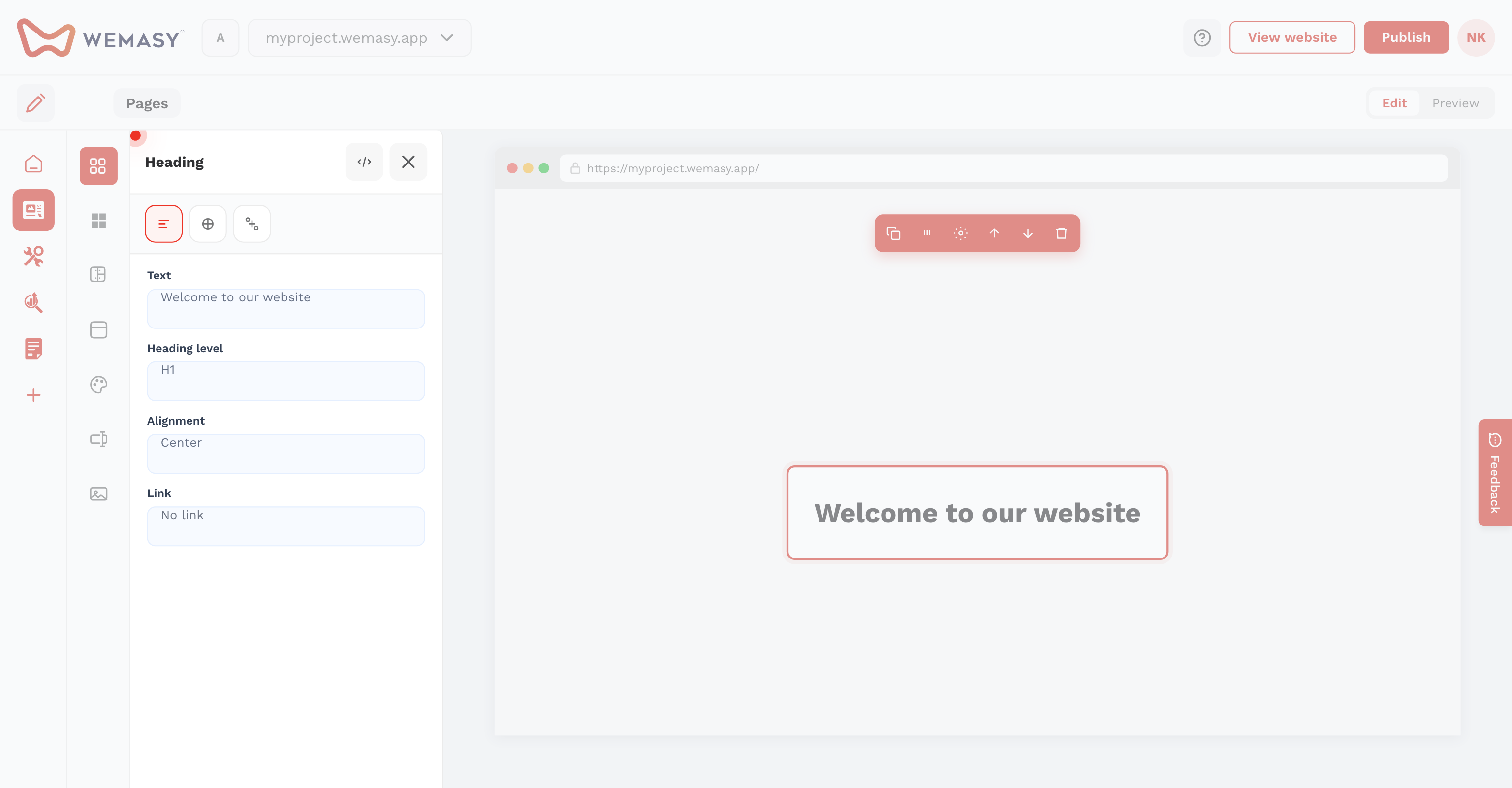 Website-Builder: Animationen