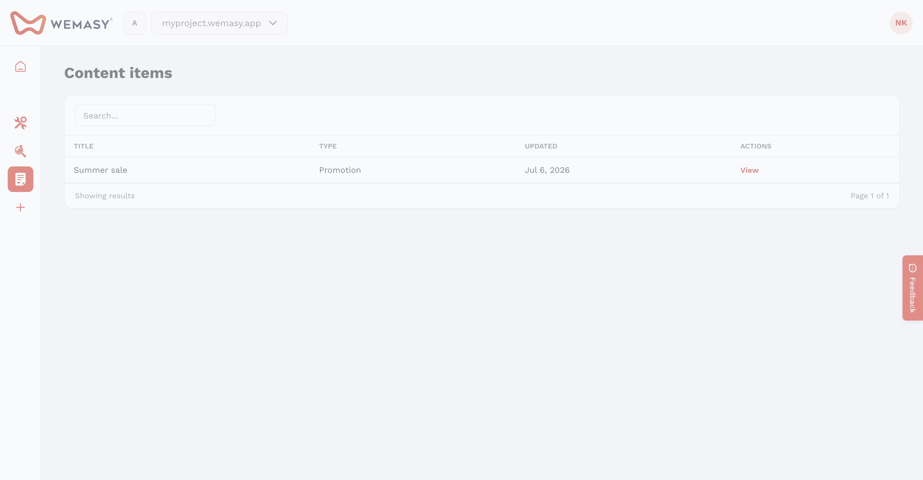 Website-Builder: Den Importer öffnen