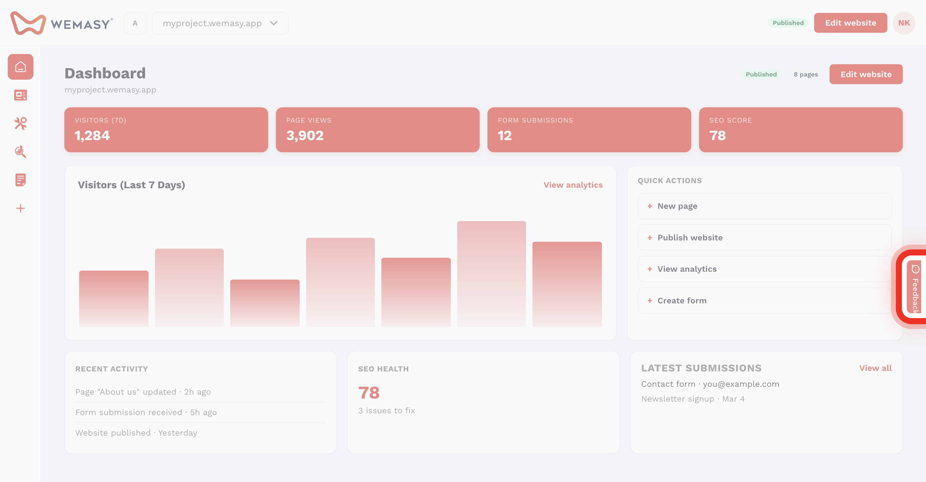 Das WEMASY-Feedback-Widget