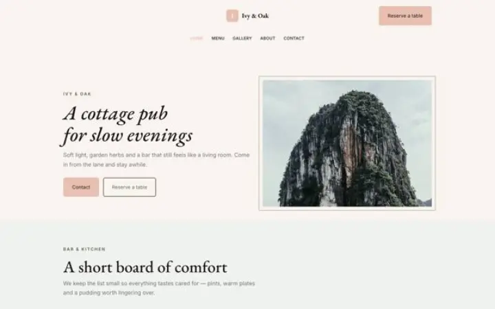 Website für Pub