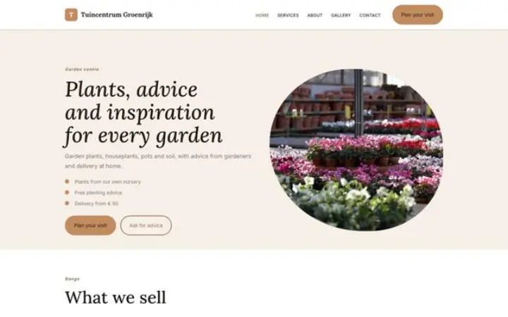 Theme Tuincentrum Groenrijk
