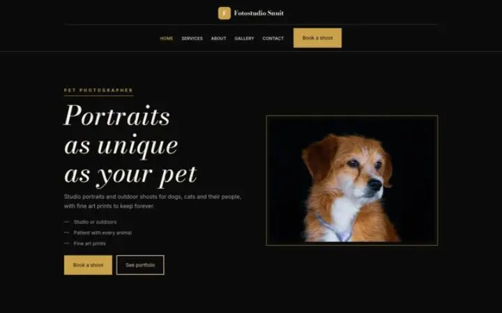 Website für Tierfotografie