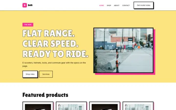 Beispiel für das Theme Drift für Mobilität