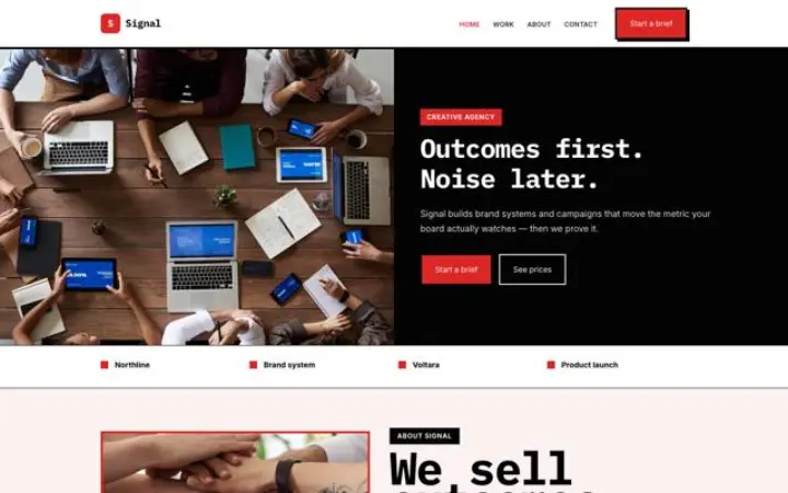 Website für Kreativ- und Marketingagentur