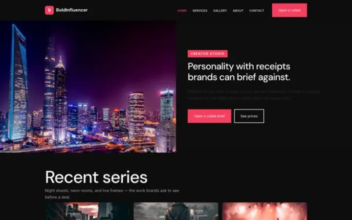 Theme BoldInfluencer