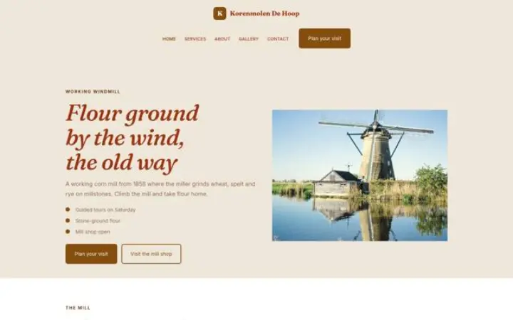 Beispiel für das Theme Korenmolen De Hoop für Windmühle