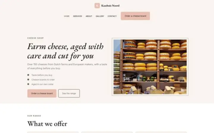 Website für Käseladen