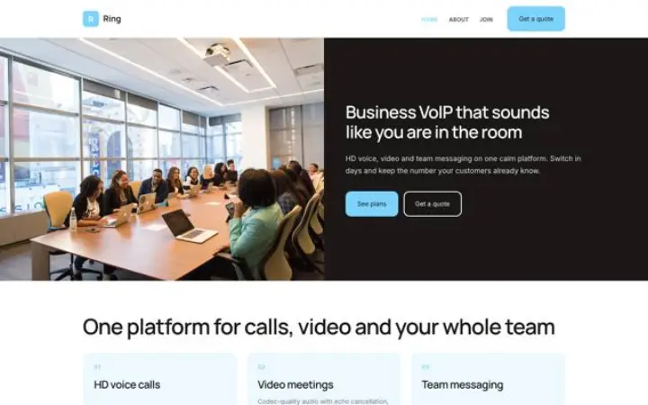 Website für VoIP
