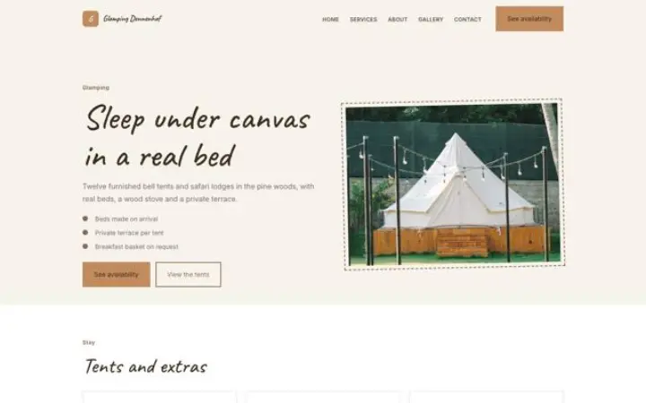 Theme Glamping Dennenhof