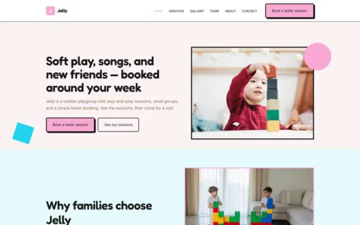 Website für Spielgruppe