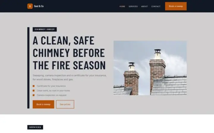 Website für Schornsteinfeger