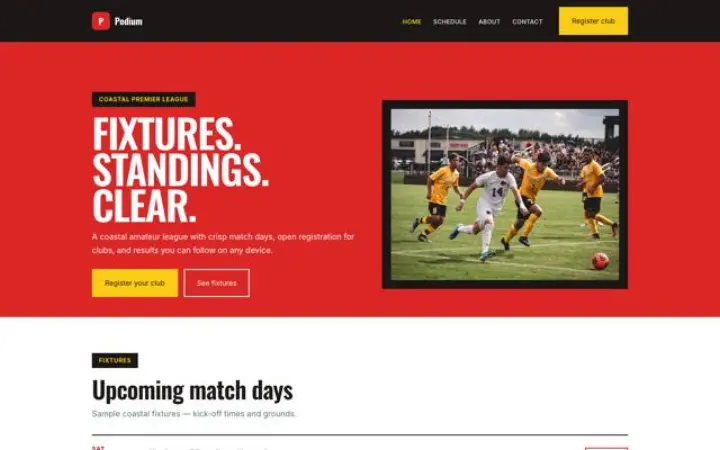 Website für Liga