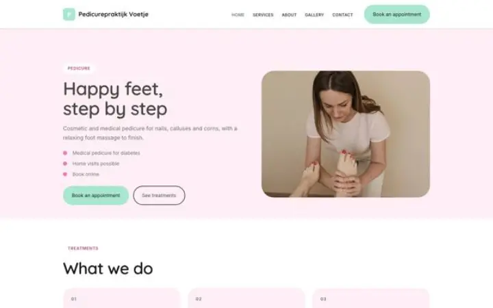 Website für Fußpflege