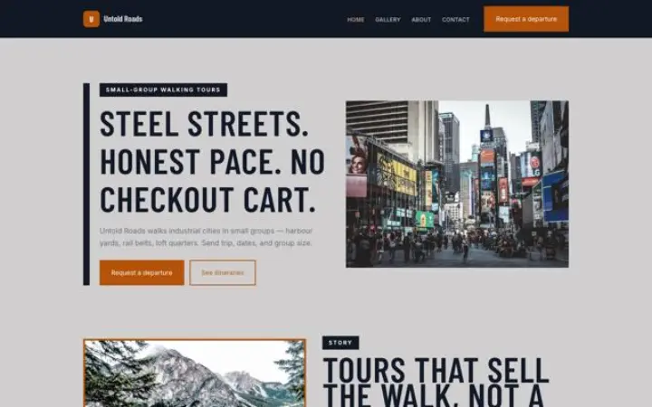 Website für Reiseveranstalter