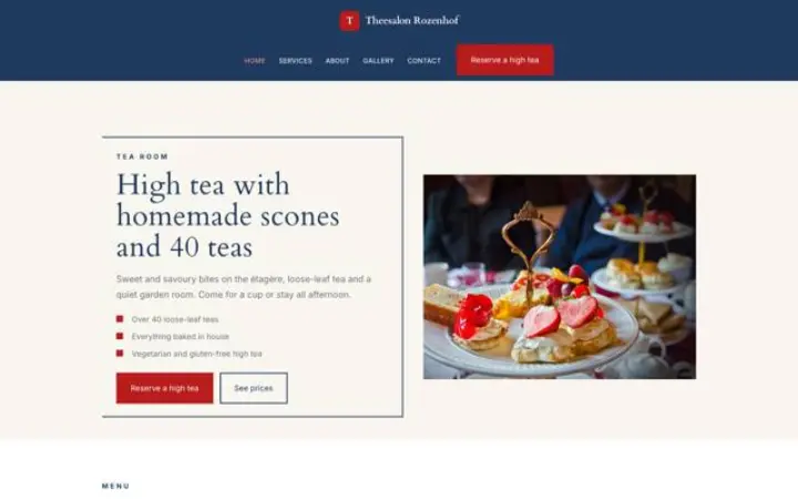 Website für Teesalon