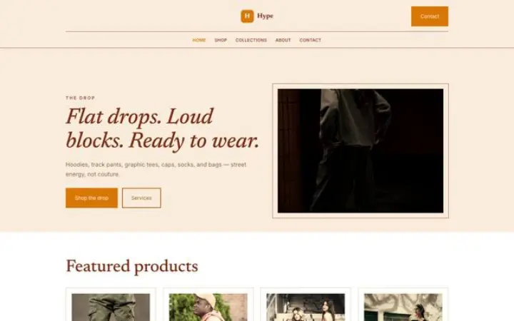 Website für Streetwear