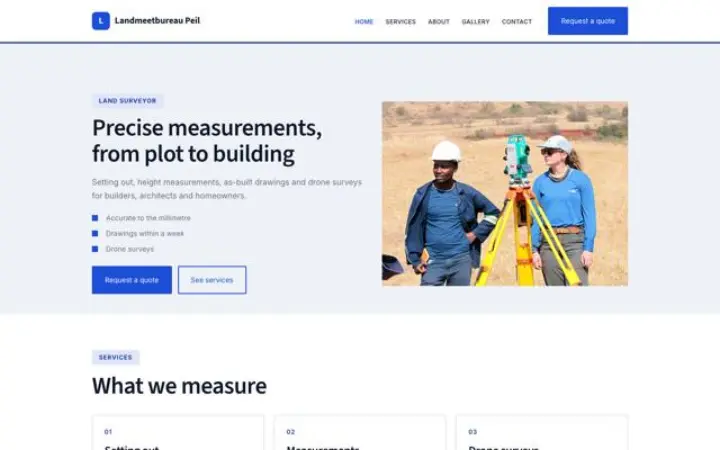 Website für Vermessungsbüro