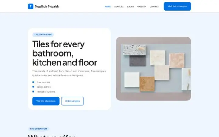 Website für Fliesenausstellung