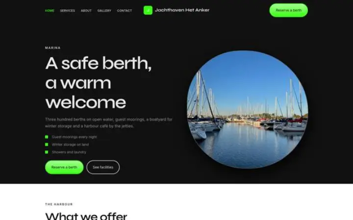 Website für Jachthafen