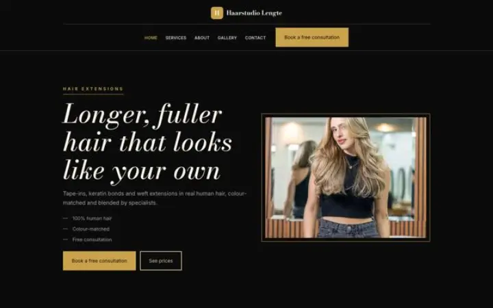 Website für Haarverlängerung