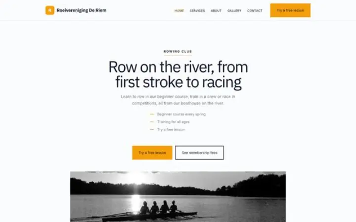Website für Ruderverein