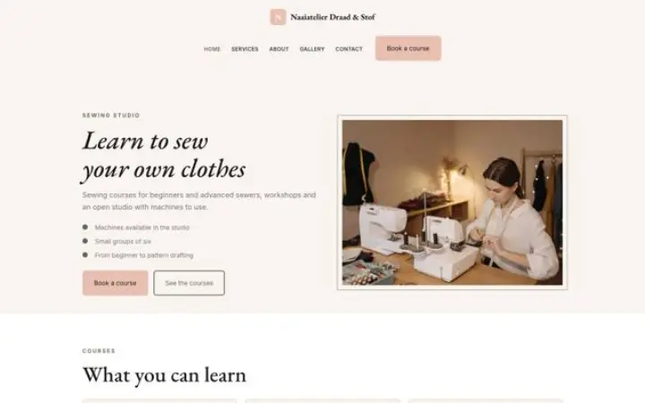 Website für Nähatelier
