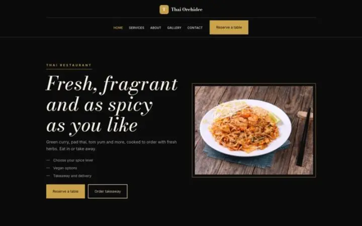 Website für Thailändisches Restaurant