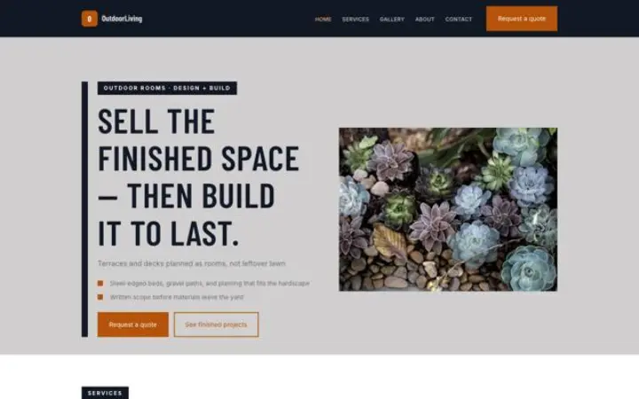 Website für Gartenpflege