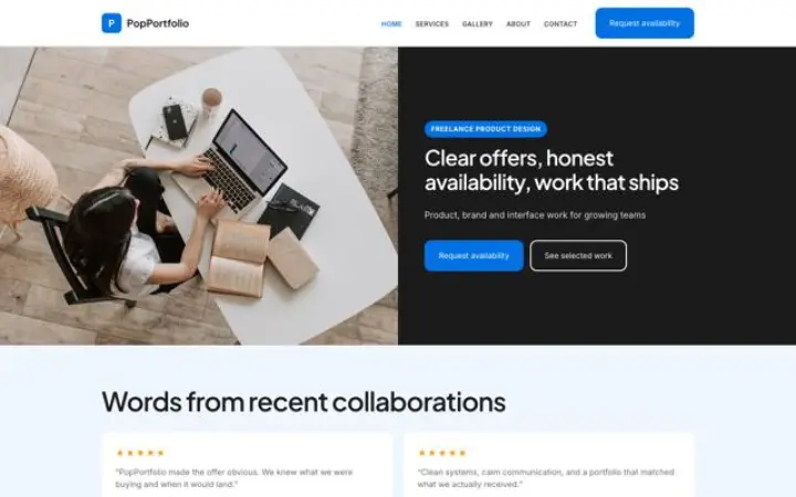 Theme PopPortfolio
