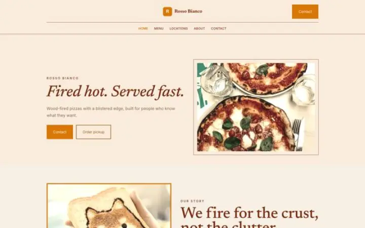 Website für Pizzeria