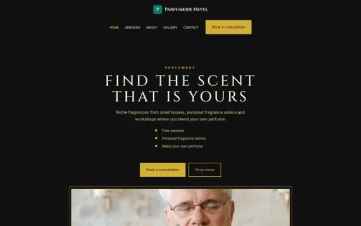 Website für Parfümerie