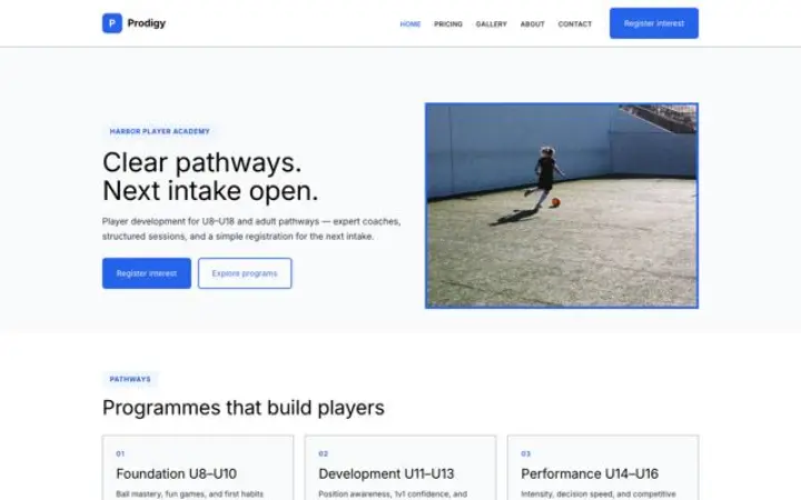 Website für Akademie