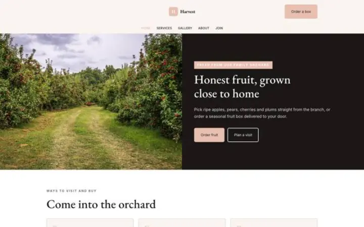Website für Obstgarten