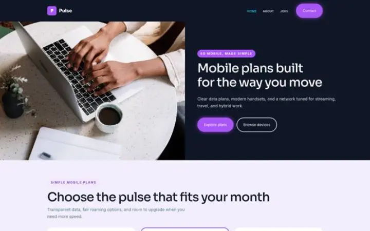 Website für Mobilfunk