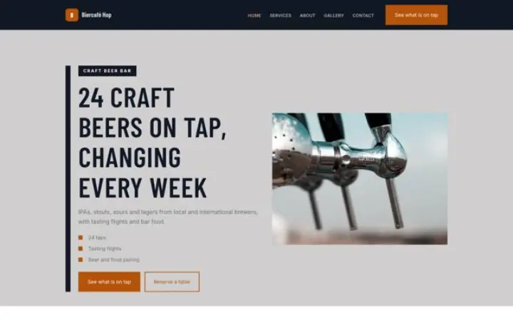 Website für Craft-Beer-Bar